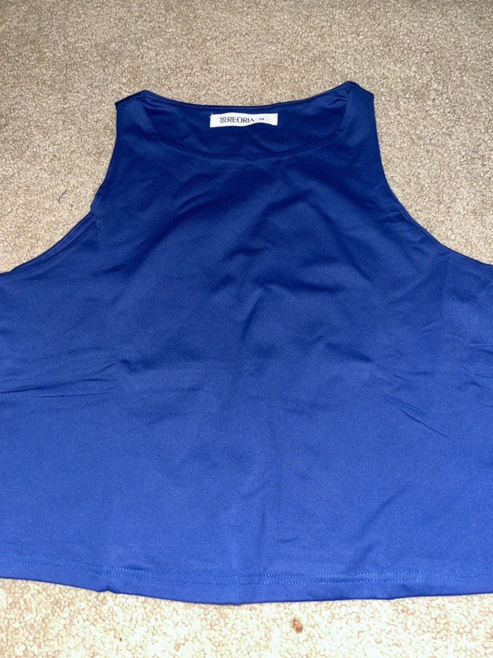 ReoRia Royal Blue Sleeveless Crop Tank